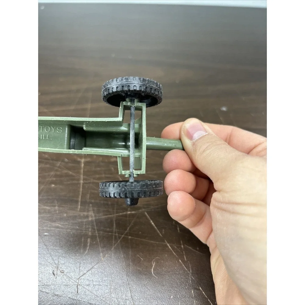 Vintage Tim-Mee Toys Plastic Green Cannon‎ M3 Howitzer Made in USA